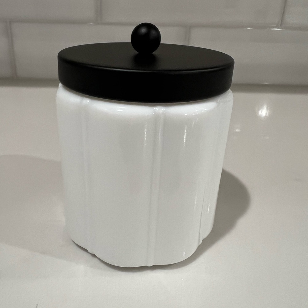 Milk Glass Bath Canister with Metal Lid - Hearth & Hand with Magnolia